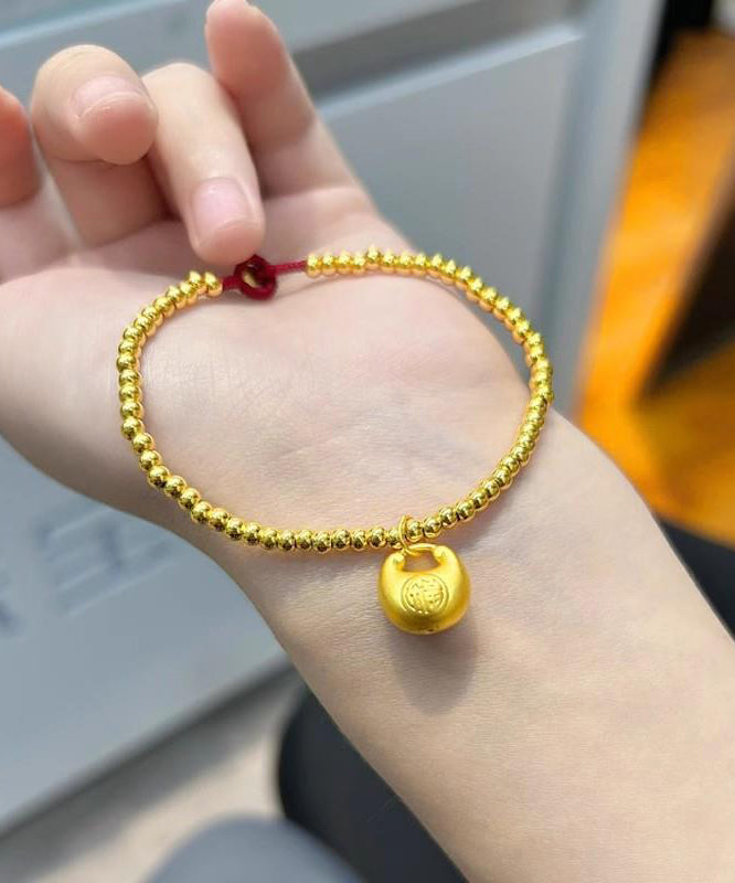 Gold Sterling Silver Overgild Golden Pig Charm Bracelet