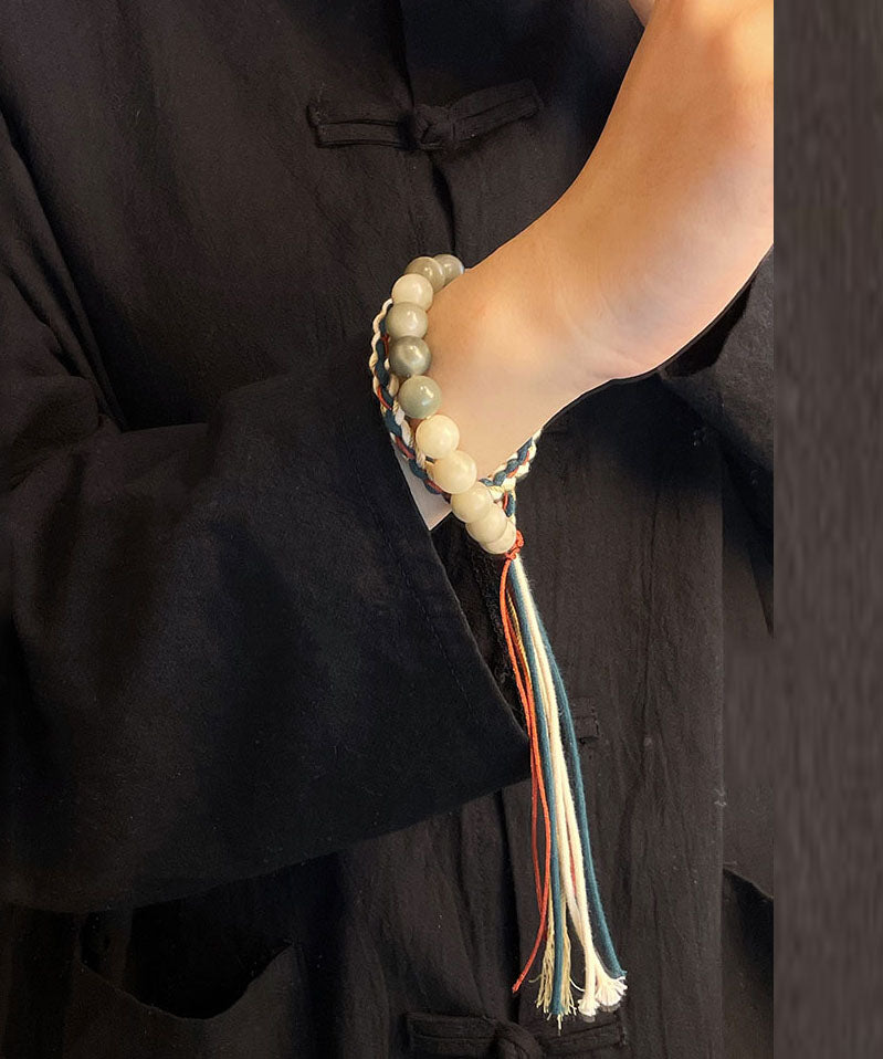 Rainbow Hand Knitting Bodhi Root Bracelet