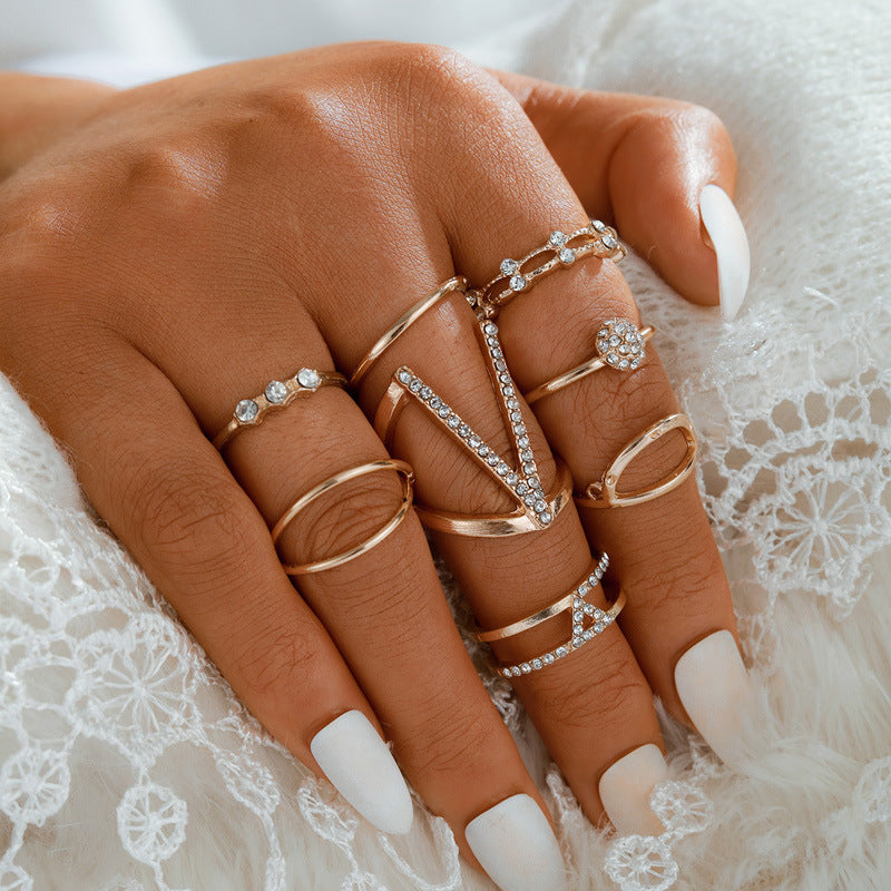 Adjustable Personality Ring With Irregular Geometric Opening