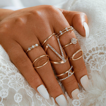 Adjustable Personality Ring With Irregular Geometric Opening