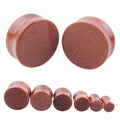 1pc Stone Ear Plugs / Gauges Earrings Flesh Tunnel Piercing / Golden Sand Expander Body Jewelry