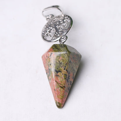 2.2" Multi-stone Arrowhead Pendant for Spiritual Energy