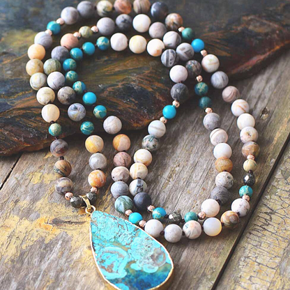 Ocean Jasper Mala Necklace