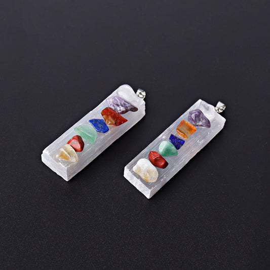 2-inch Selenite Chakra Healing Pendant