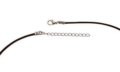 Dragonweave Cat Charm Necklace and Earring Set, Silver Black Leather Choker and Leverback Earrings