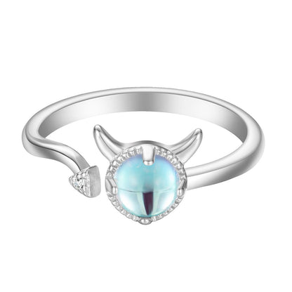 Moonlit Devil Horn Ring