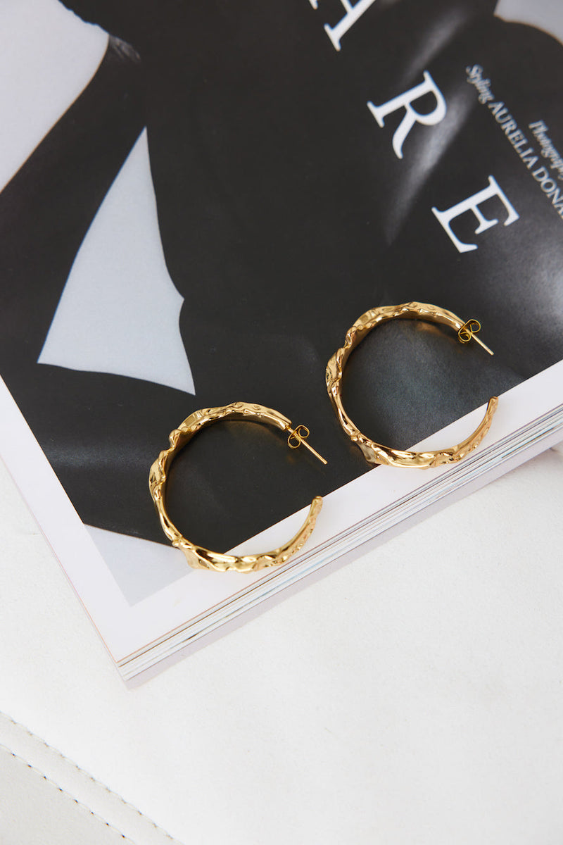 24k Gold Plated Intertwined Beginnings Earrings