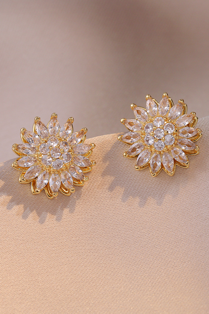 Sunflower Diamond Earrings