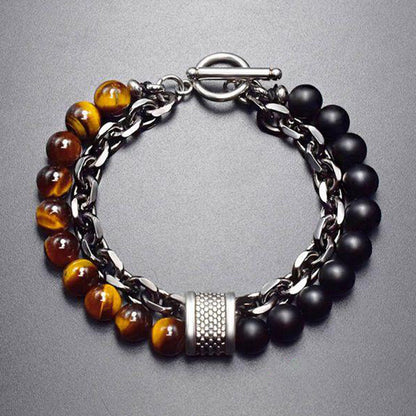 8mm Natural Tiger Eye Lazurite Protection Bracelet