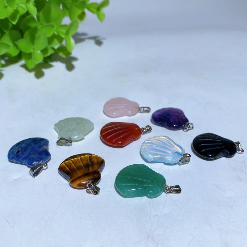 25mm Crystal Shell Pendant Spiritual Healing Necklace