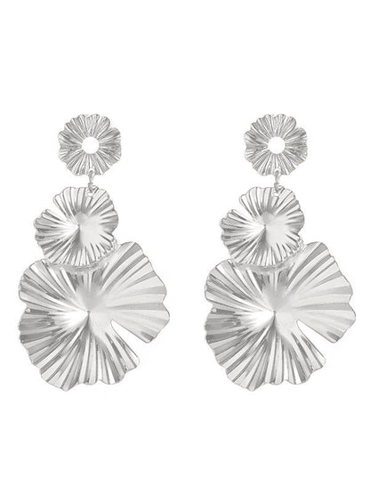 Flower Shape Color Drop Earrings