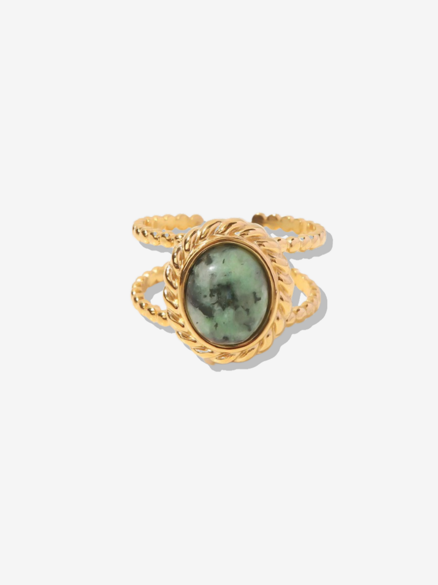 Natural Stone Adjustable Rings