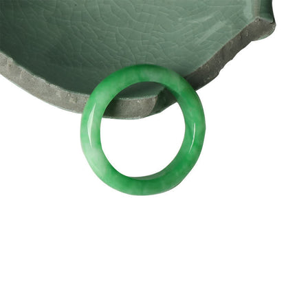 Buddha Stones Jade Abundance Luck Ring