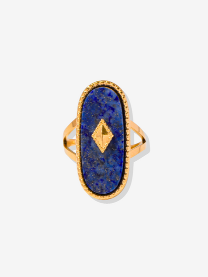 Luna Lapis Lazuli Adjustable Ring Set