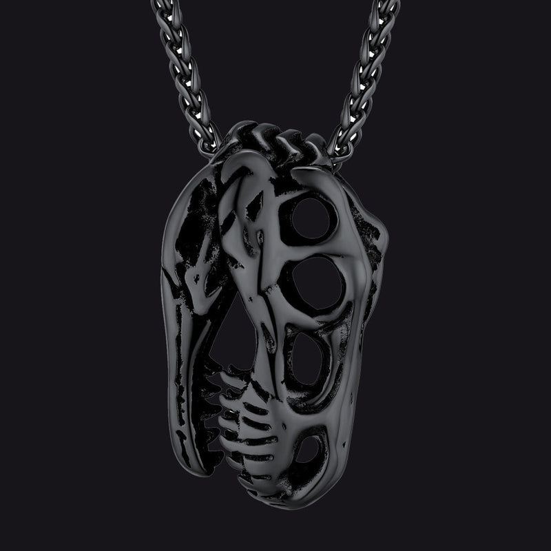 T-rex Dinosaur Skull Head Necklace Pendant for