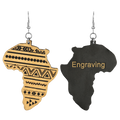 Faithheart African Map Drop Dangle Earrings for