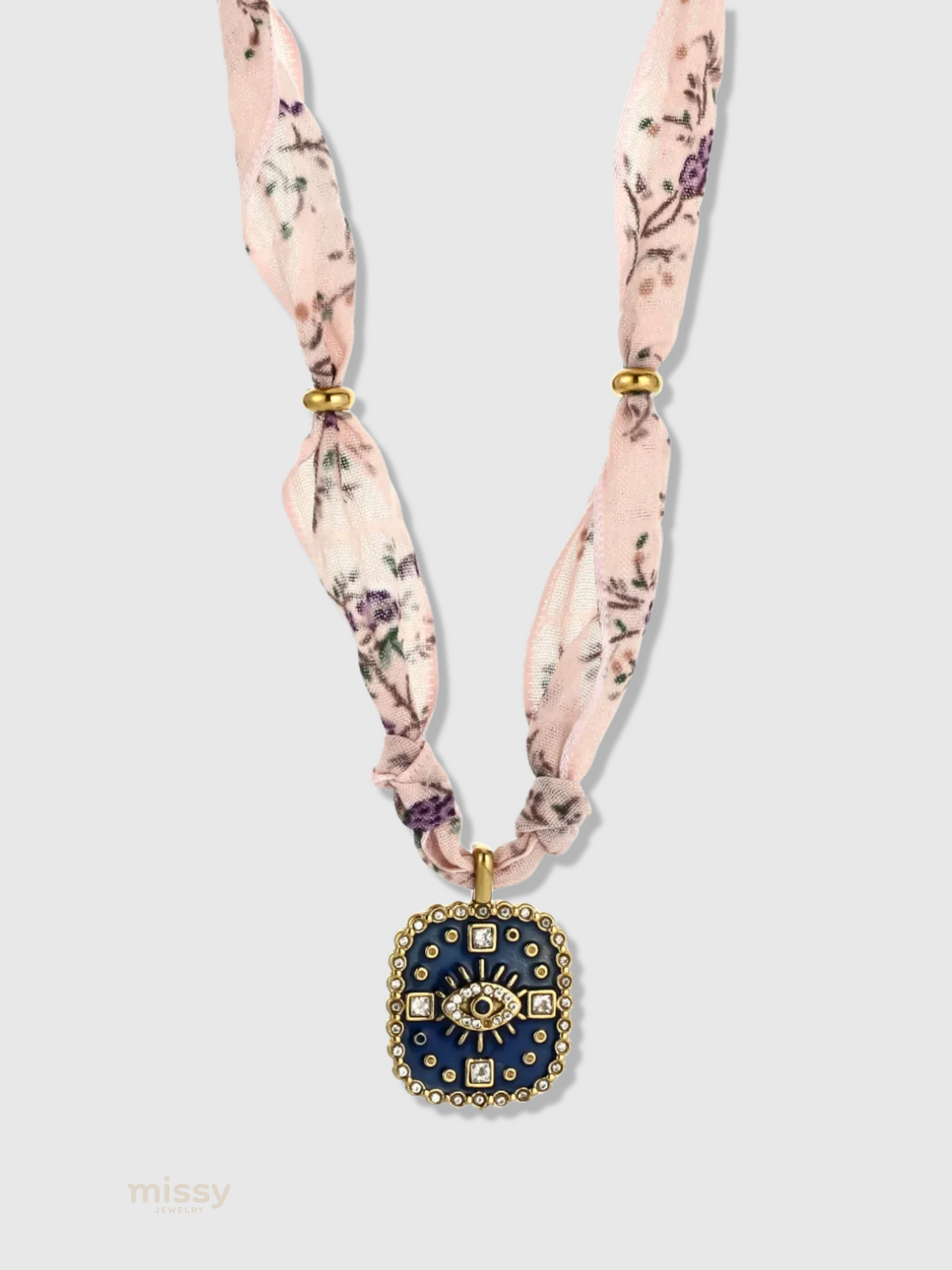 Neve Silk Scarf Pendant Necklace