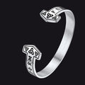 Faithheart Viking Futhark Runes Cuff Bracelet for
