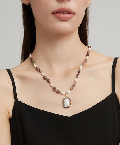 Boutique Baroque Pearl With Fine Pendant Gratuated Bead Necklace