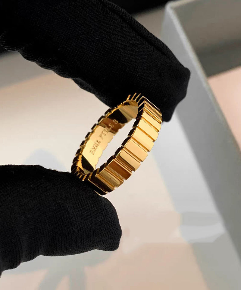 Simple Gold Stainless Steel Overgild Rings