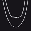 2mm Thin Snake Chain Stainless Steel Necklace for