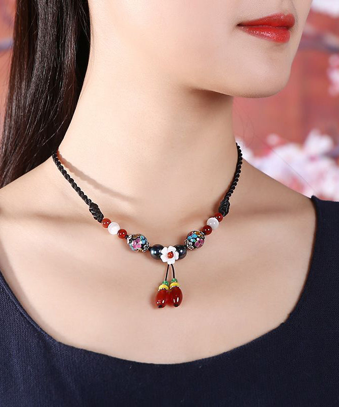 Handmade Patchwork Jade Pendant Necklace