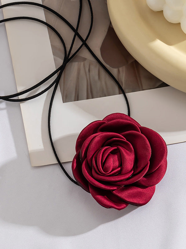 Flower Shape Lace-up Dainty Necklace Necklaces Accessories