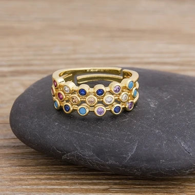 Celestial Cascade Rings (adjustable)