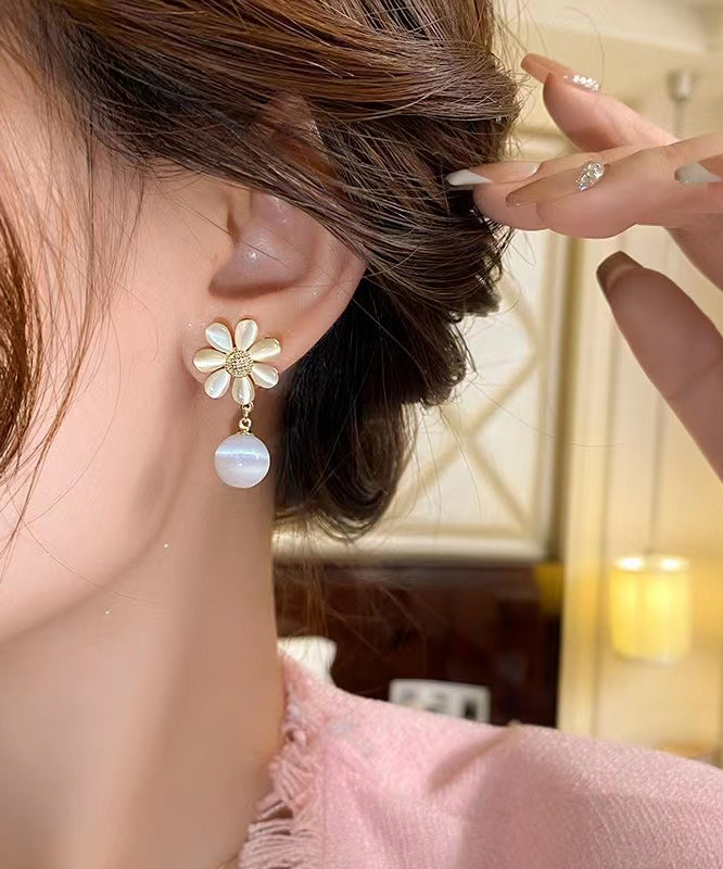Fine Champagne Color Copper Alloy Drop Earrings