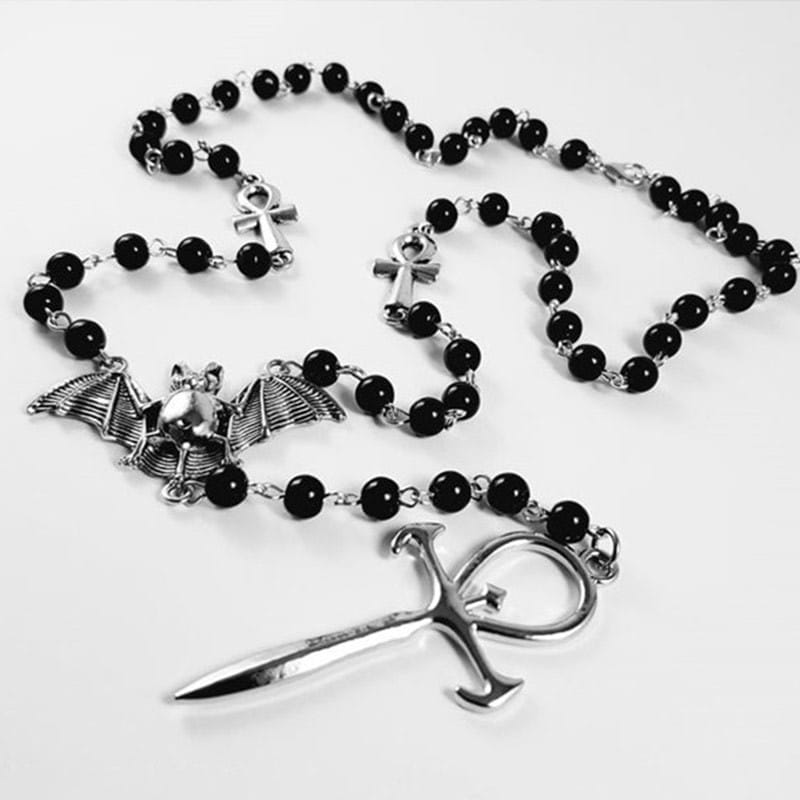 The Key of Life Bat Ankh Necklace