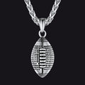 3d American Football Pendant Necklace for