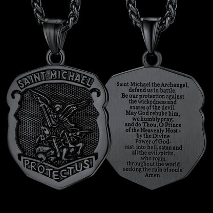 Catholic Saint Michael Pendant Necklace for