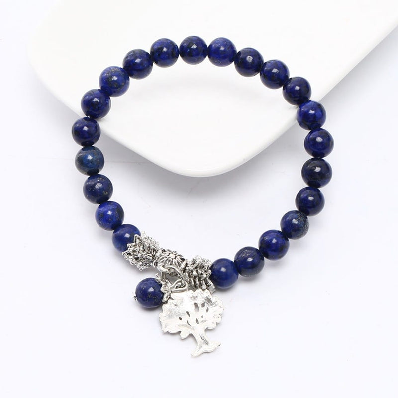 Lapis Lazuli Tree of Life Awareness Bracelet
