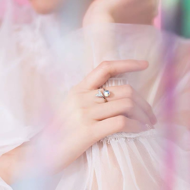 Mermaid Moonstone Ring
