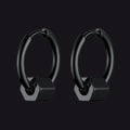 Flash Punk Hexagon Piercing Hoop Earrings for