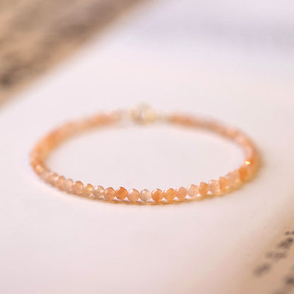 3mm Sun Stone 14k Gold Plated Wealth Bracelet