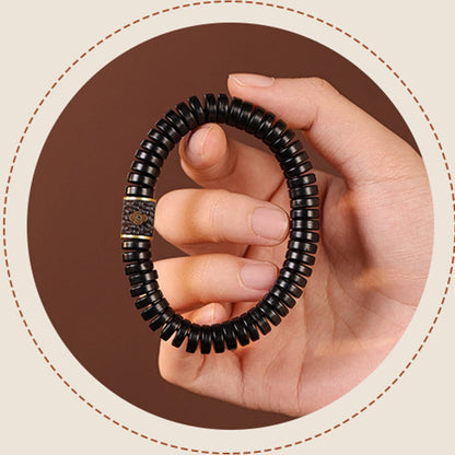 3x8mm Coconut Shell Bracelet for Positive Intentions