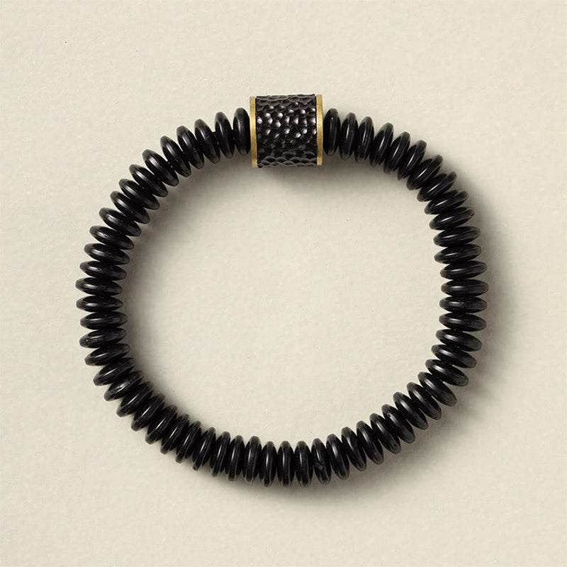 3x8mm Coconut Shell Bracelet for Positive Intentions