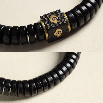 3x8mm Coconut Shell Bracelet for Positive Intentions