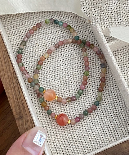 Rainbow Hand Woven Beading Chain Bracelet