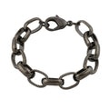 Extra Large Gunmetal 11mm Rolo Chain Bracelet