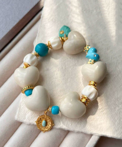 Modern Multicolor Copper Alloy Cheese Milk Cap Love Charm Bracelet