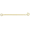 14k Yellow Gold Rope Chain Necklace Extender Clasp