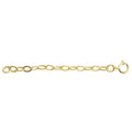14k Yellow Gold Cable Chain Necklace Extender Clasp