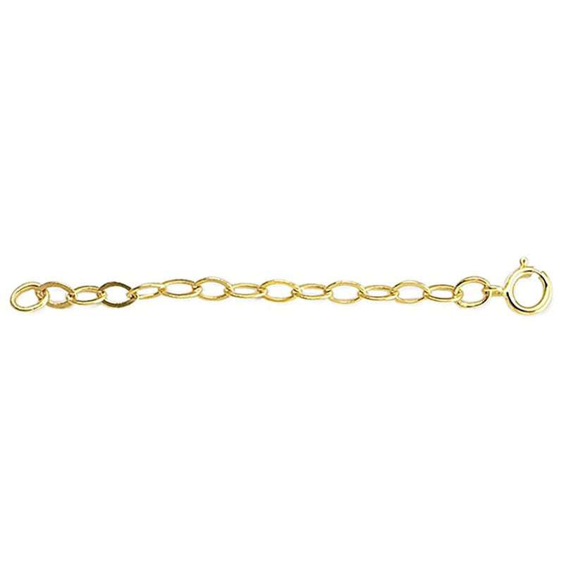 14k Yellow Gold Cable Chain Necklace Extender Clasp