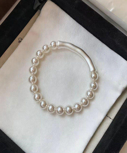 White Pearl Bamboo Joint Bracelet