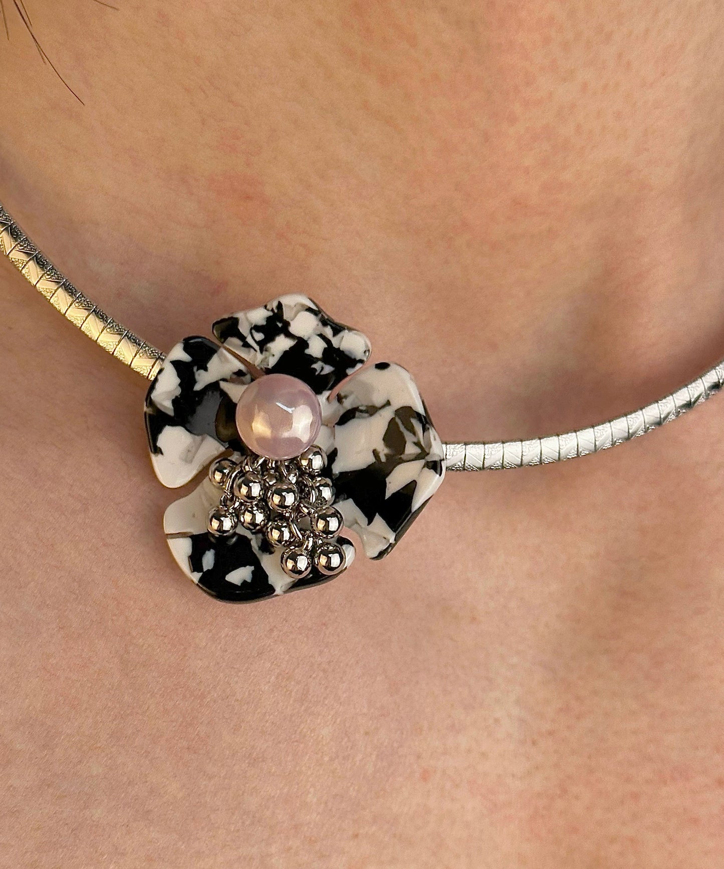 Fine Black Stainless Steel Princess Necklace