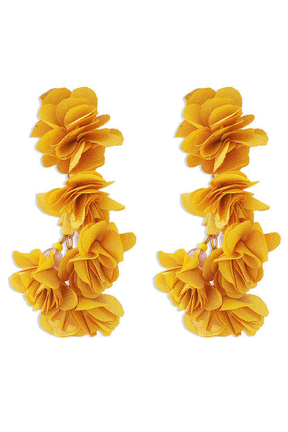 Style Colorful Flower Tassel Earrings