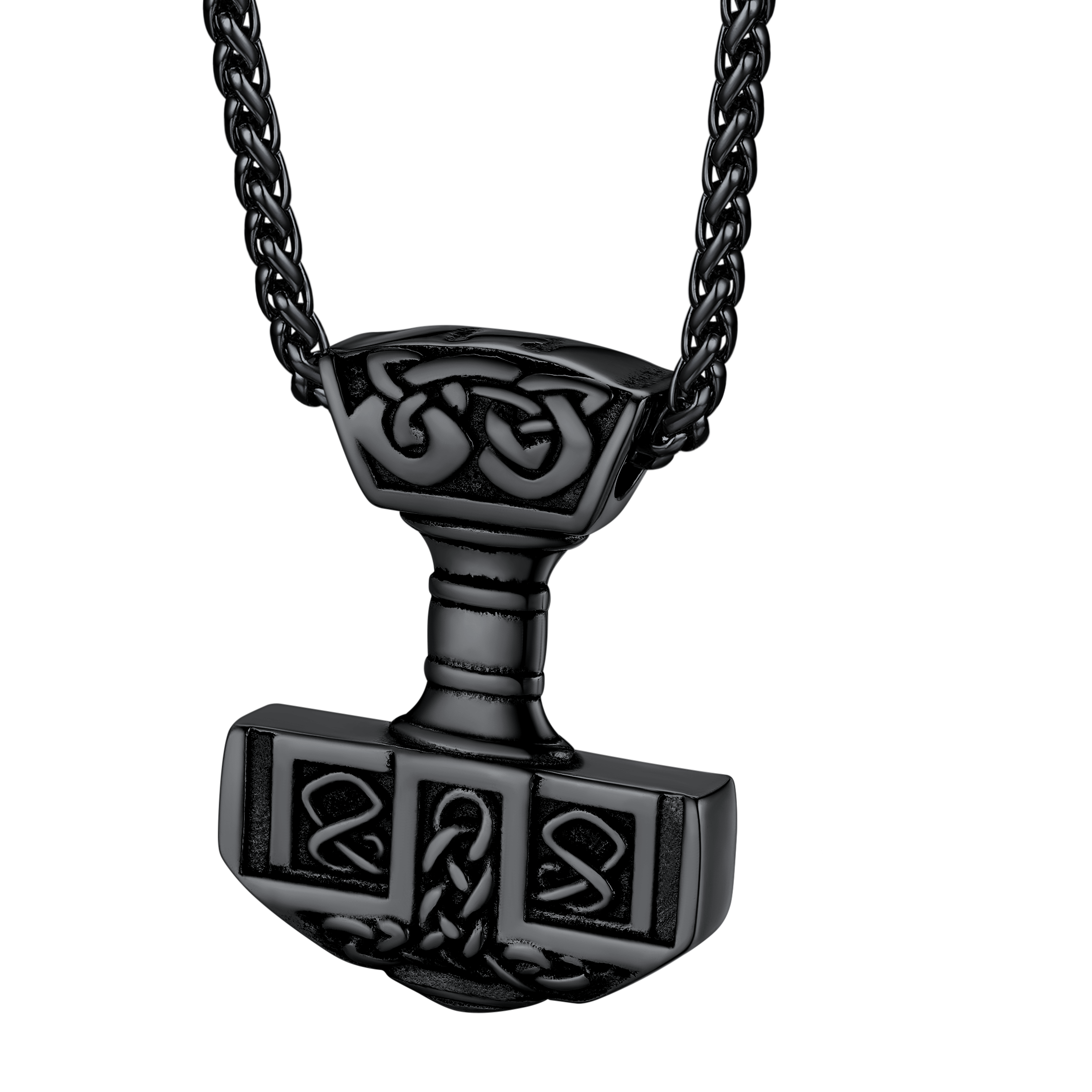 Faithheart Norse Viking Thor's Hammer Necklace Mjolnir Pendant for