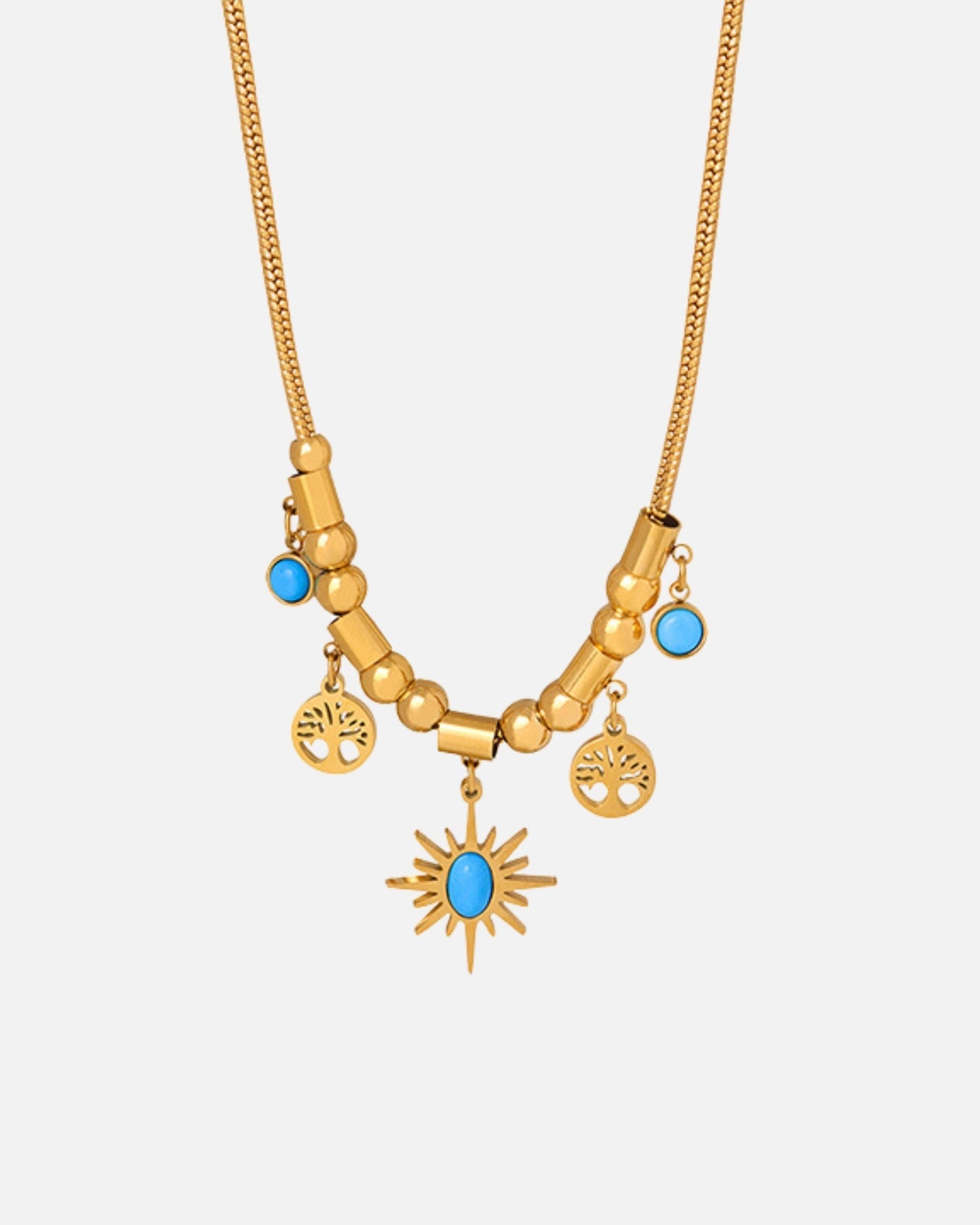 Miya Turquoise Charm Necklace